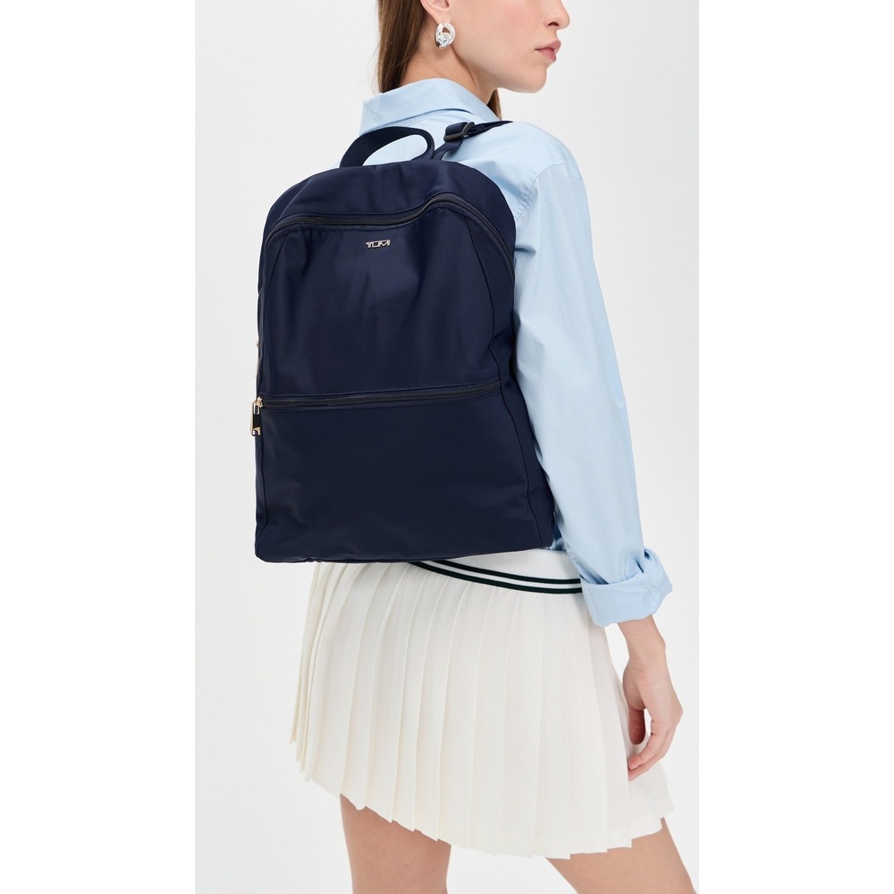 Tumi Just In Case Foldable Backpack Midnight Blue Nylon Travel Bag